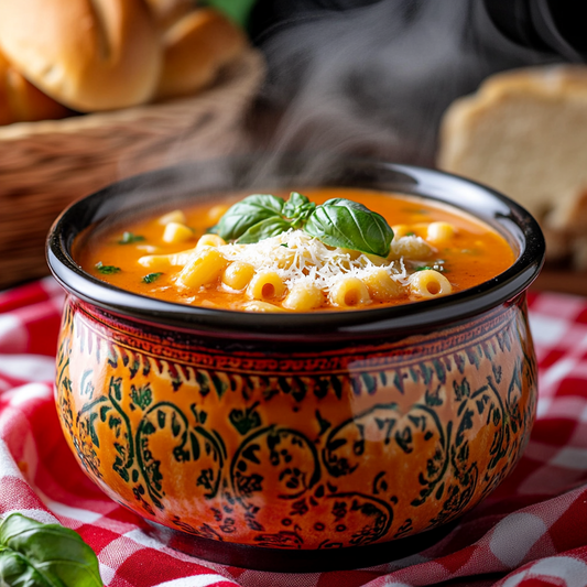 Creamy Macaroni and Tomato Soup