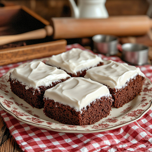 Chocolate Mayonnaise Cake with Vanilla Icing