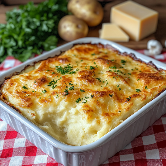 Mashed Potato and Cheese Puff Casserole
