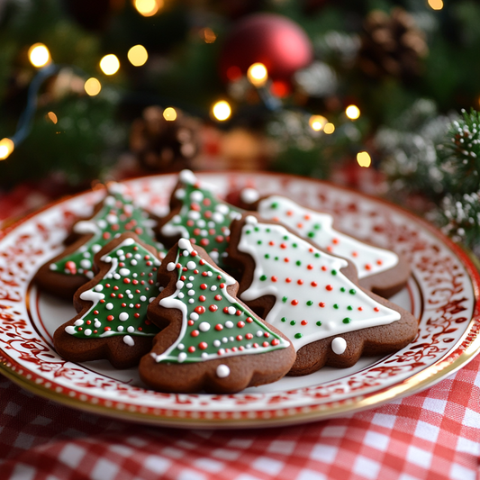 Chocolate Christmas Tree Sugar Cookies