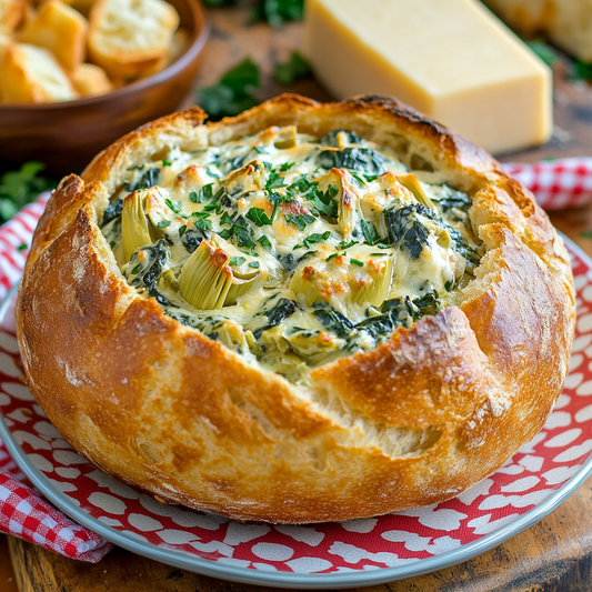 Artichoke and Spinach Bread Bowl