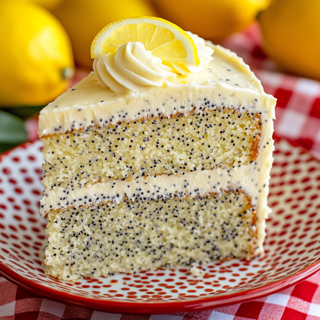 Lemon Poppy Seed Cake with Lemon Cream Cheese Frosting