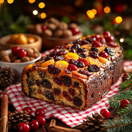 Rustic Rum-Infused Fruitcake with Real Fruits