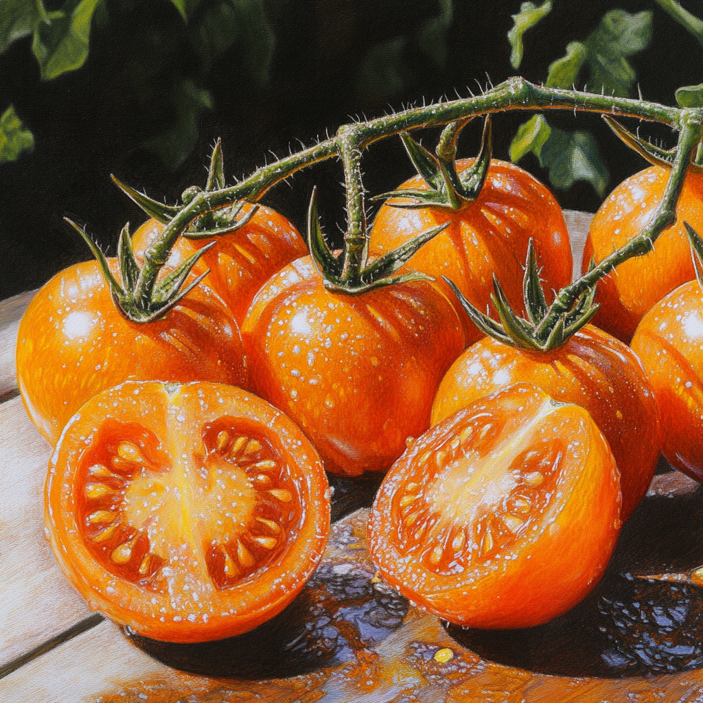 Sweet Orange Heirloom Tomato Seeds – Non-spray, organic soil, organic fertilizer