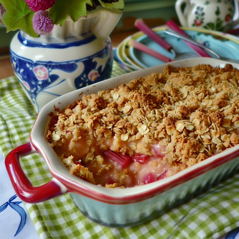 Classic Rhubarb Custard Crumble Recipe – An Old-Time Favorite