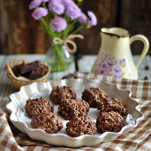 Easy No-Bake Chocolate Peanut Butter Macaroons