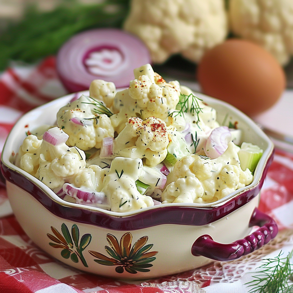 Low-Carb Cauliflower Potato Salad Recipe