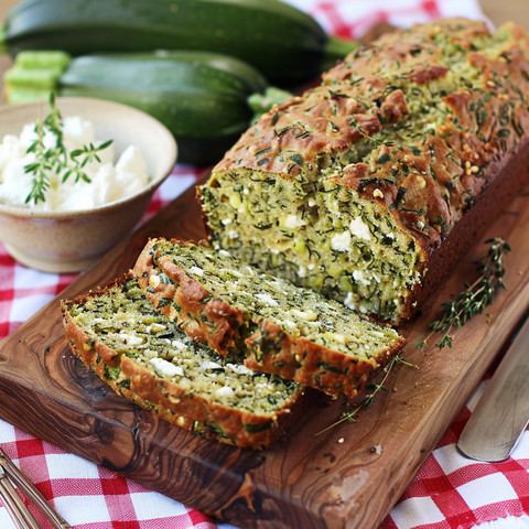 Savory Herbed Zucchini and Feta Bread Recipe – Perfect with Salads and Soups