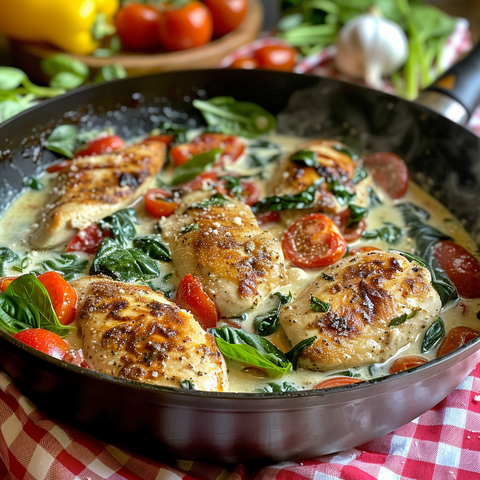 Easy One-Pan Tuscan Chicken Recipe – Quick and Flavorful Dinner Idea