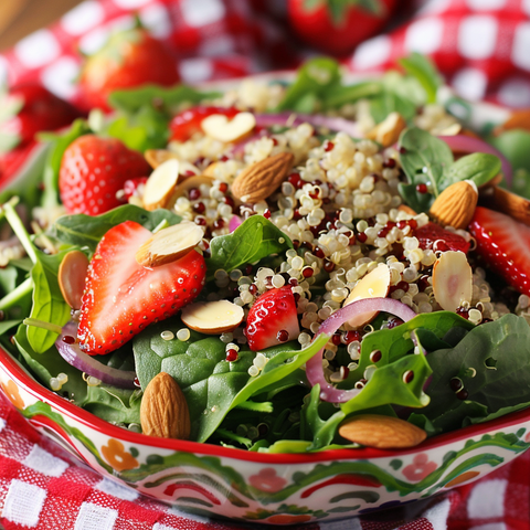 Refreshing Strawberry Almond Quinoa Salad Recipe – Healthy and Nutritious