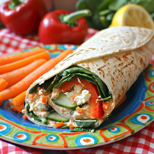 Quick Veggie Hummus Wrap Recipe