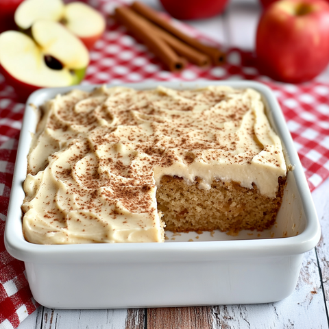 Apple Spice Single-Layer Cake with Cinnamon Cream Cheese Frosting