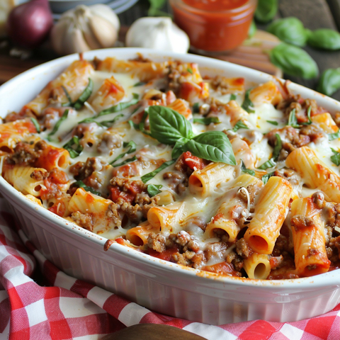 Classic Hearty Baked Ziti Casserole Recipe