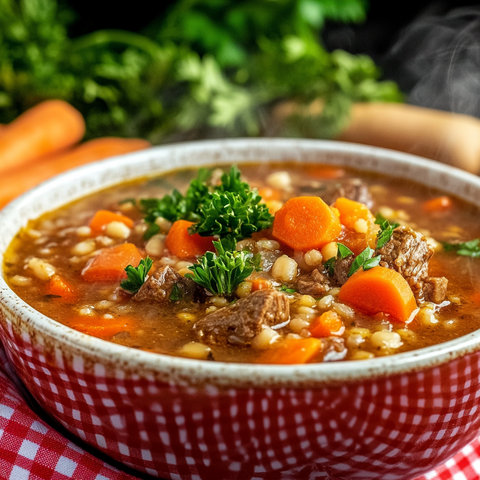 Hearty Vegetable Beef & Barley Soup