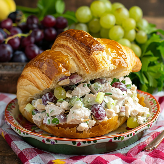 Classic Chicken Salad with Grapes and Almonds - Perfect for Croissants