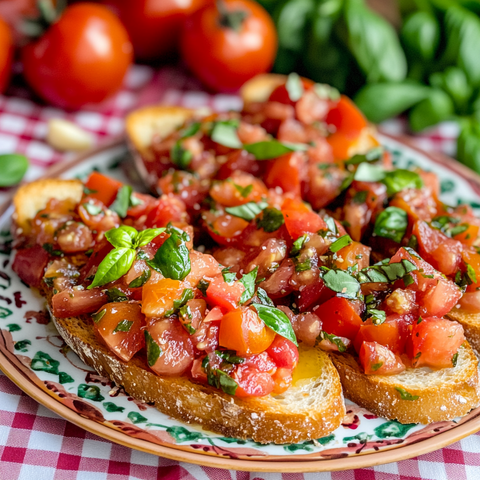 Classic Tomato Basil Bruschetta Recipe - Fresh and Flavorful Appetizer ...
