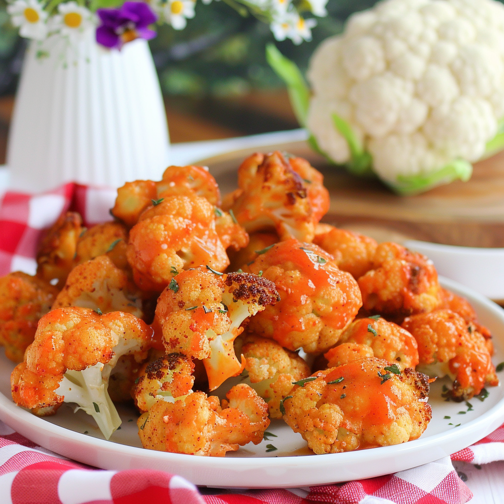 Crispy Buffalo Cauliflower Bites - A Healthy Snack Recipe