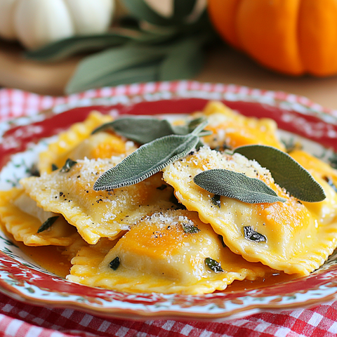 Butternut Squash Ravioli with Sage Butter