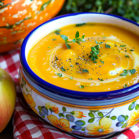 Creamy Butternut Squash and Apple Soup Recipe - Easy Fall Comfort Food