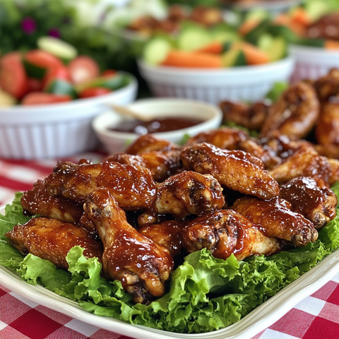 Crispy Baked Chicken Wings with Sweet and Spicy Sauces