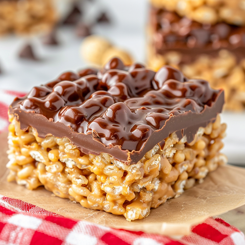 Easy Vegan Chocolate Peanut Butter Rice Bars