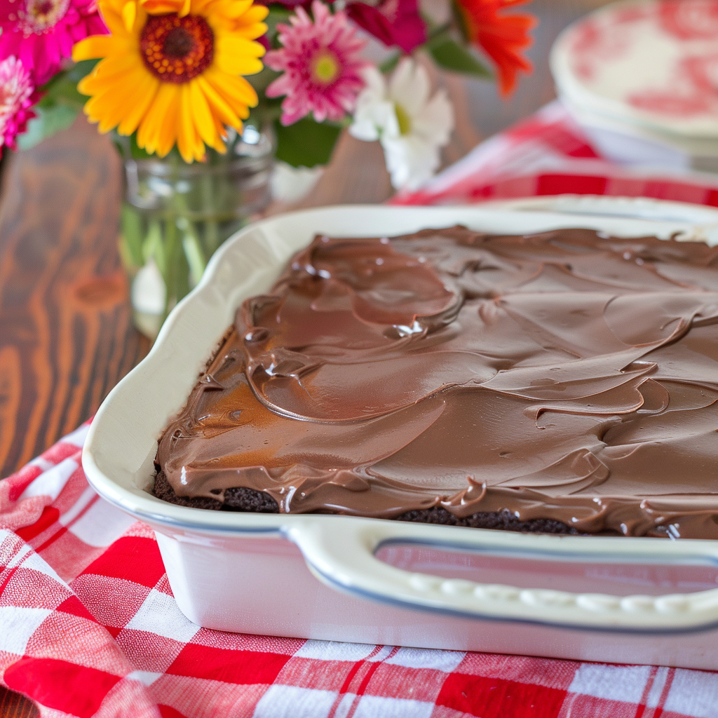 Quick and Easy Single Layer Chocolate Cake with Buttercream Frosting Recipe