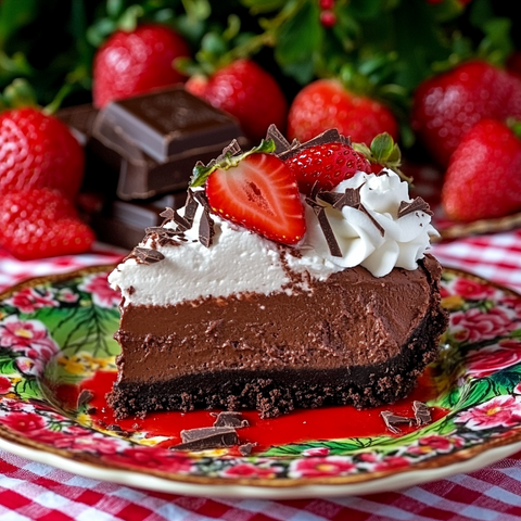 No-Bake Dark Chocolate Cheesecake