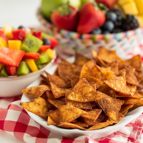 Fruit Salsa & Cinnamon Tortilla Chips - A Fun & Healthy Snack