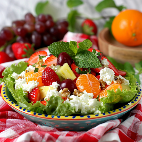 Classic Fruit Salad with Cottage Cheese – A Nostalgic and Nutritious Dish