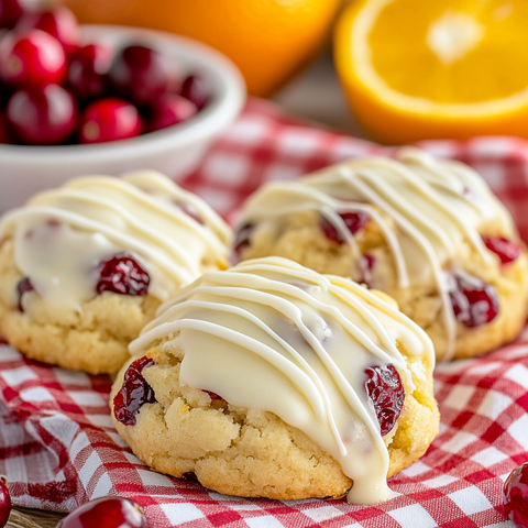 Frosted Cranberry Drop Cookies