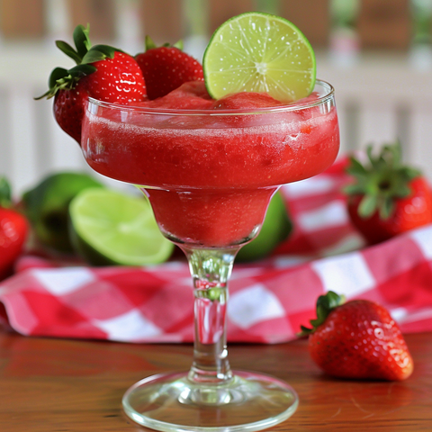 Refreshing Frozen Strawberry Daiquiri Recipe - Alcoholic & Non-Alcoholic Options