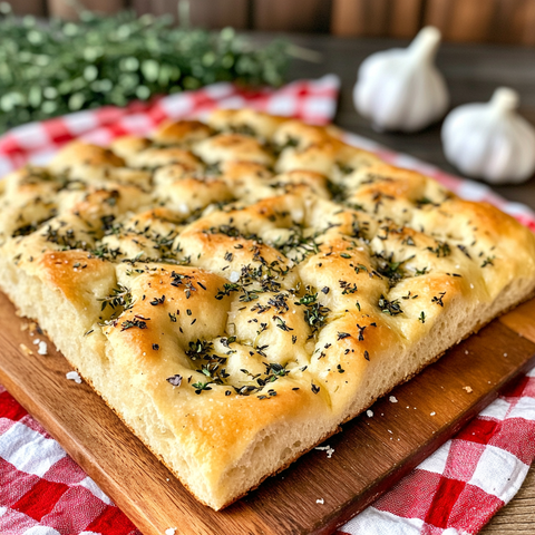 How to Make Fragrant Herb and Garlic Focaccia Bread at Home