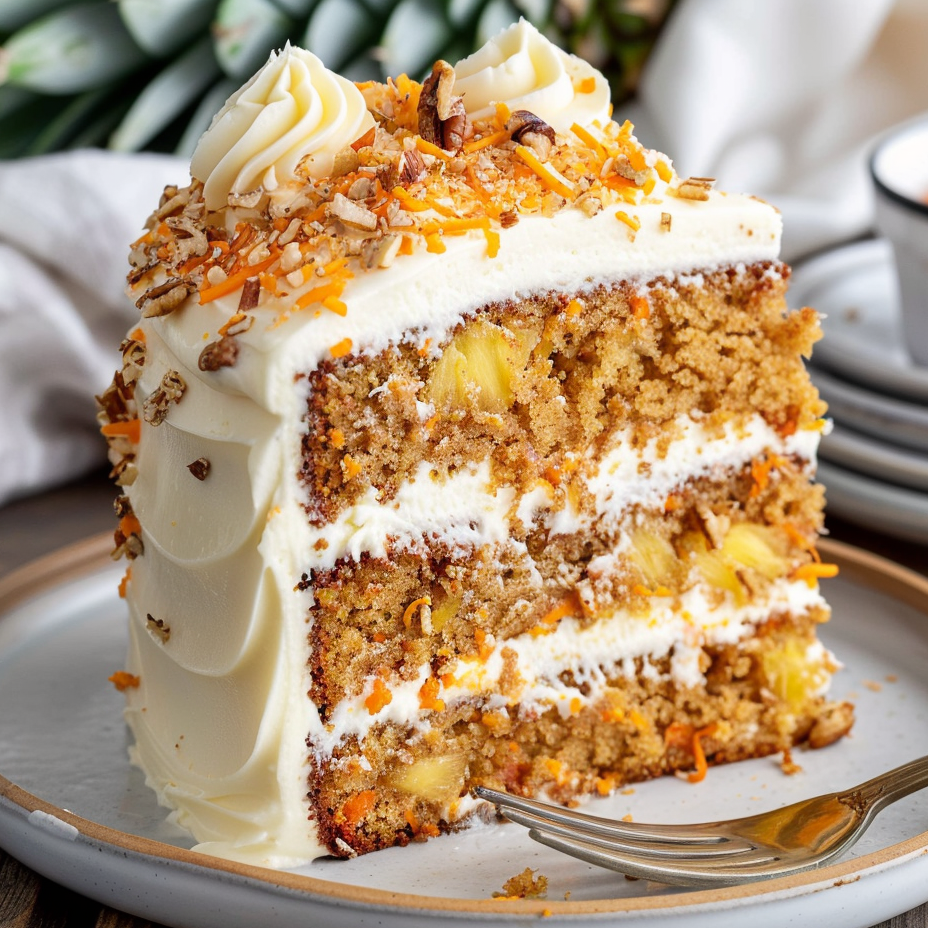 Hawaiian Carrot Pineapple Cake with Fluffy Cream Cheese Frosting Recip ...