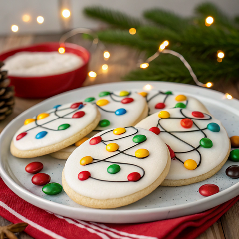 Holiday String Light Sugar Cookies