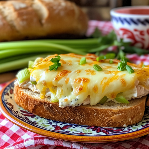 Open-Faced Tuna Melt Sandwich