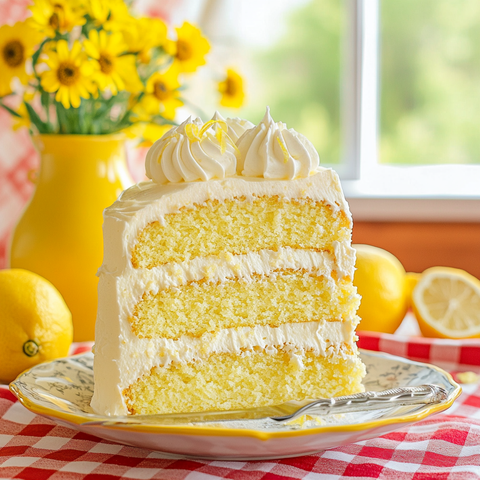 Fluffy Lemon 3-Layer Cake with Tangy Cream Cheese Frosting | Perfect for Special Occasions