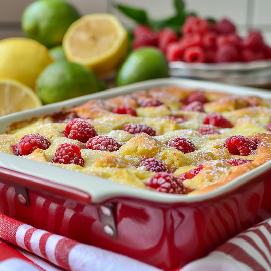 Easy Lemon Raspberry Dump Cake Recipe