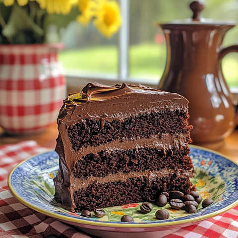 3-Layer Chocolate Mocha Cake with Luxurious Mocha Buttercream Frosting