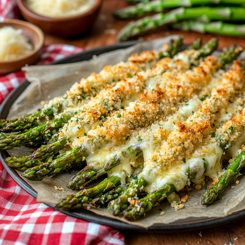 Cheesy Garlic Roasted Asparagus Spheres