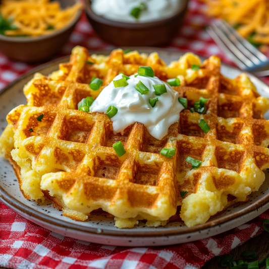 Savory Mashed Potato Waffles