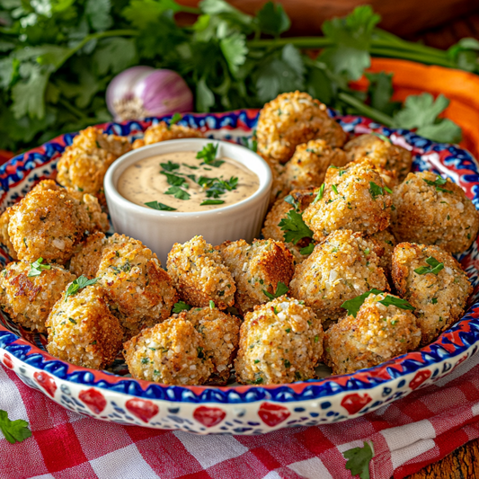 Crispy Falafel Bites with Tahini Sauce