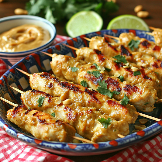 Chicken Satay with Peanut Sauce