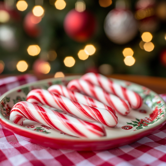 Homemade Candy Canes with Natural Red Food Coloring