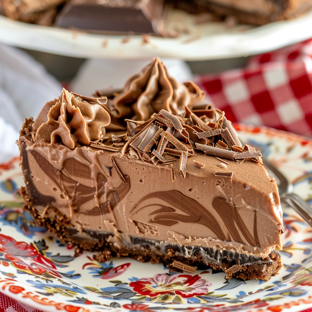 No-Bake Swirl Cheesecake with Chocolate Topping