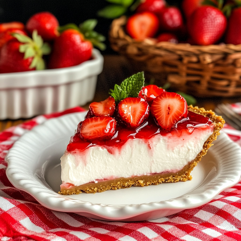 No-Bake Strawberry Cream Pie – A Delicious and Easy Dessert Recipe