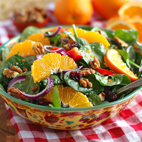 Zesty Orange and Walnut Salad with Homemade Vinaigrette – A Nutritious and Flavorful Recipe