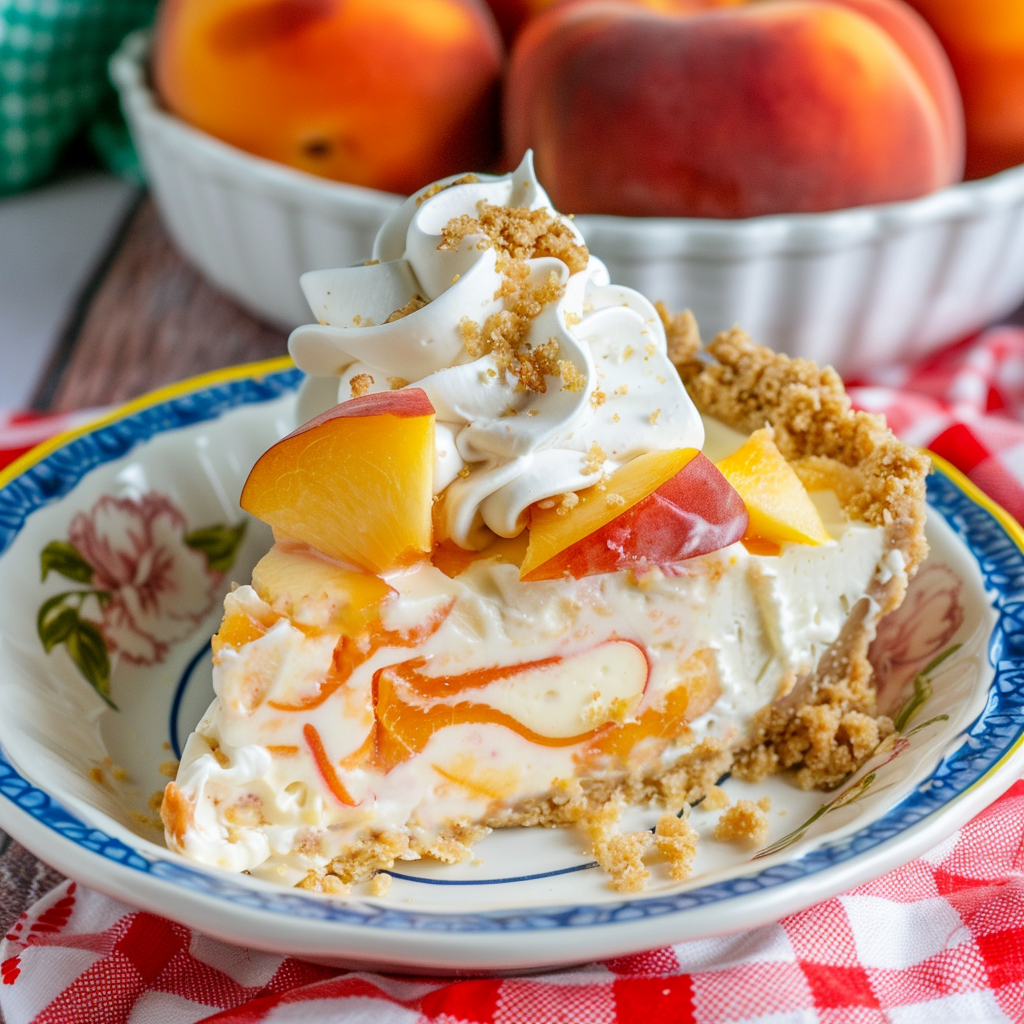 Easy No-Bake Peach Swirl Cheesecake – Creamy & Refreshing Summer Dessert