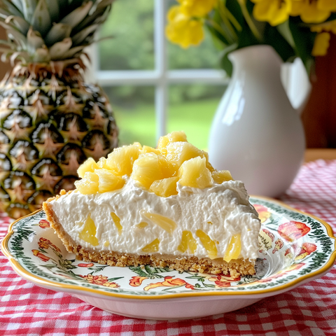 No-Bake Crushed Pineapple Cheesecake