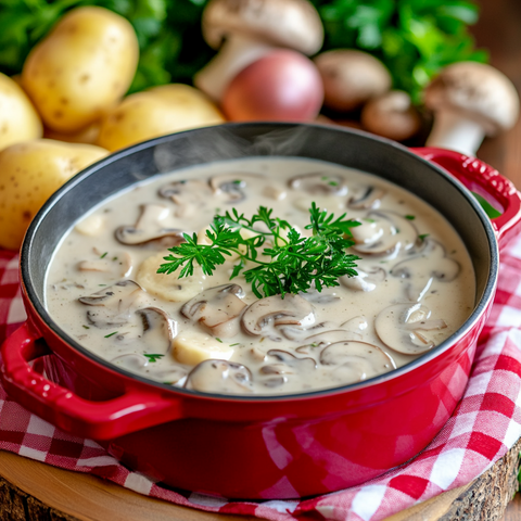 Creamy Potato Mushroom Soup