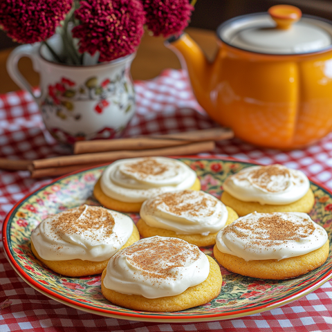 Soft Frosted Pumpkin Cookies